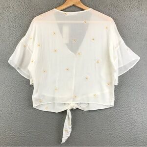 Lush Daisy Tie-Front Top, semi cropped